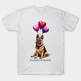 My German Shepherd Is My Valentine T-Shirt